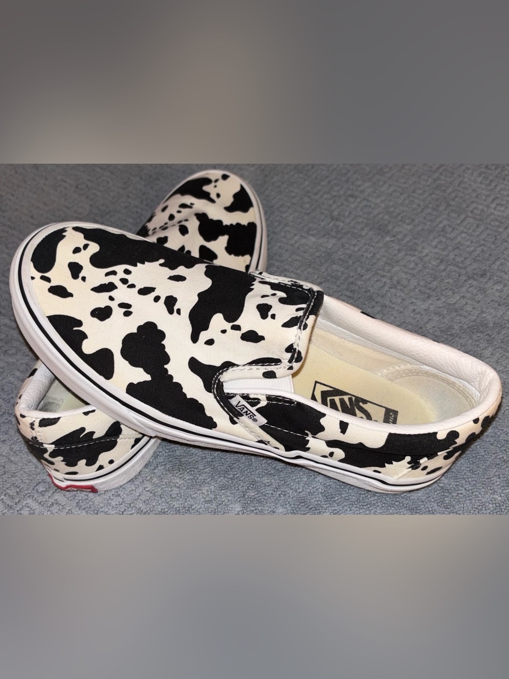 Vans Customs Classic Slip-On Cow Print - NWOT Sz. 8 - Picture 6 of 6